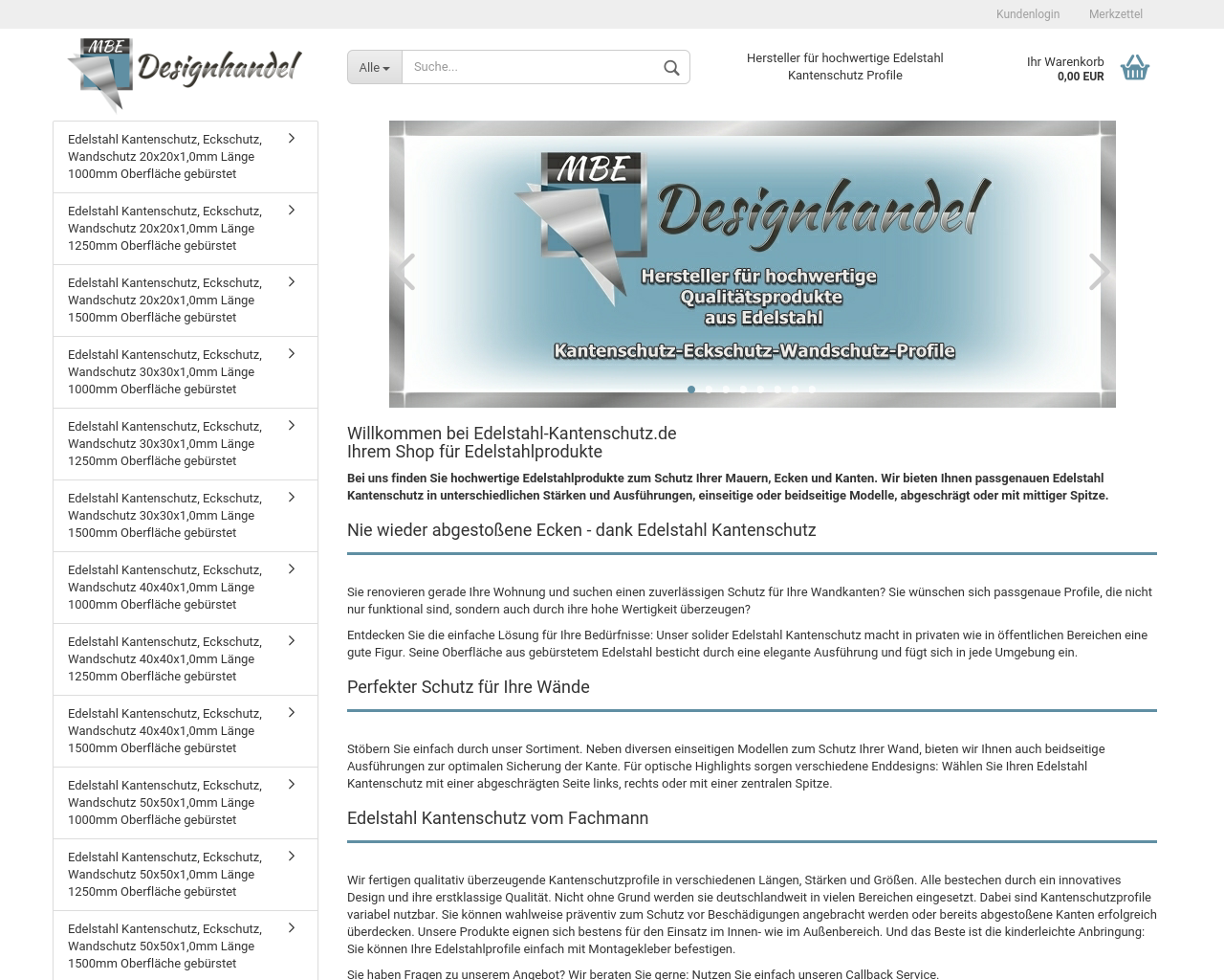 Bild Website edelstahl-kantenschutz.de in 1280x1024
