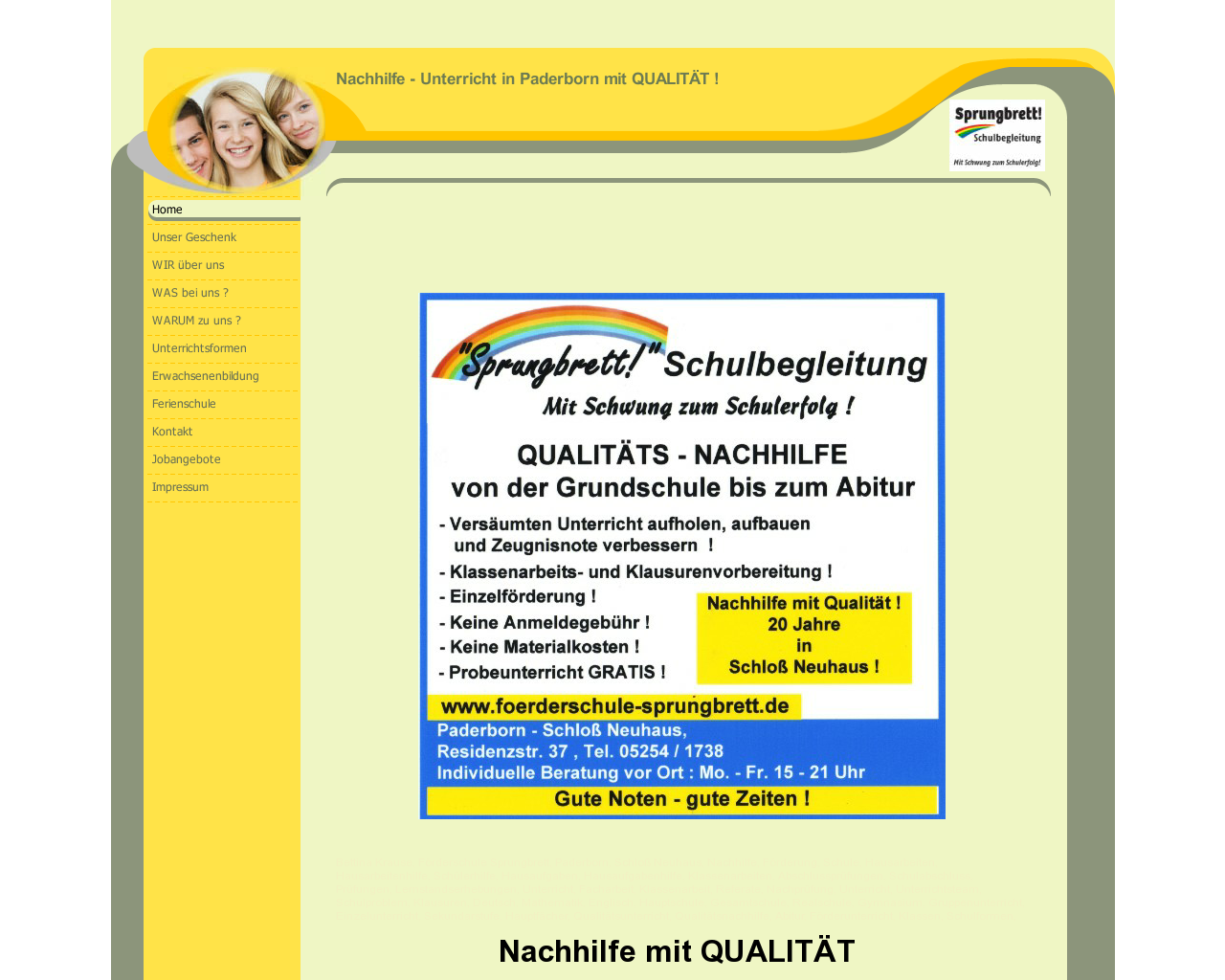 Bild Website foerderschule-sprungbrett.de in 1280x1024