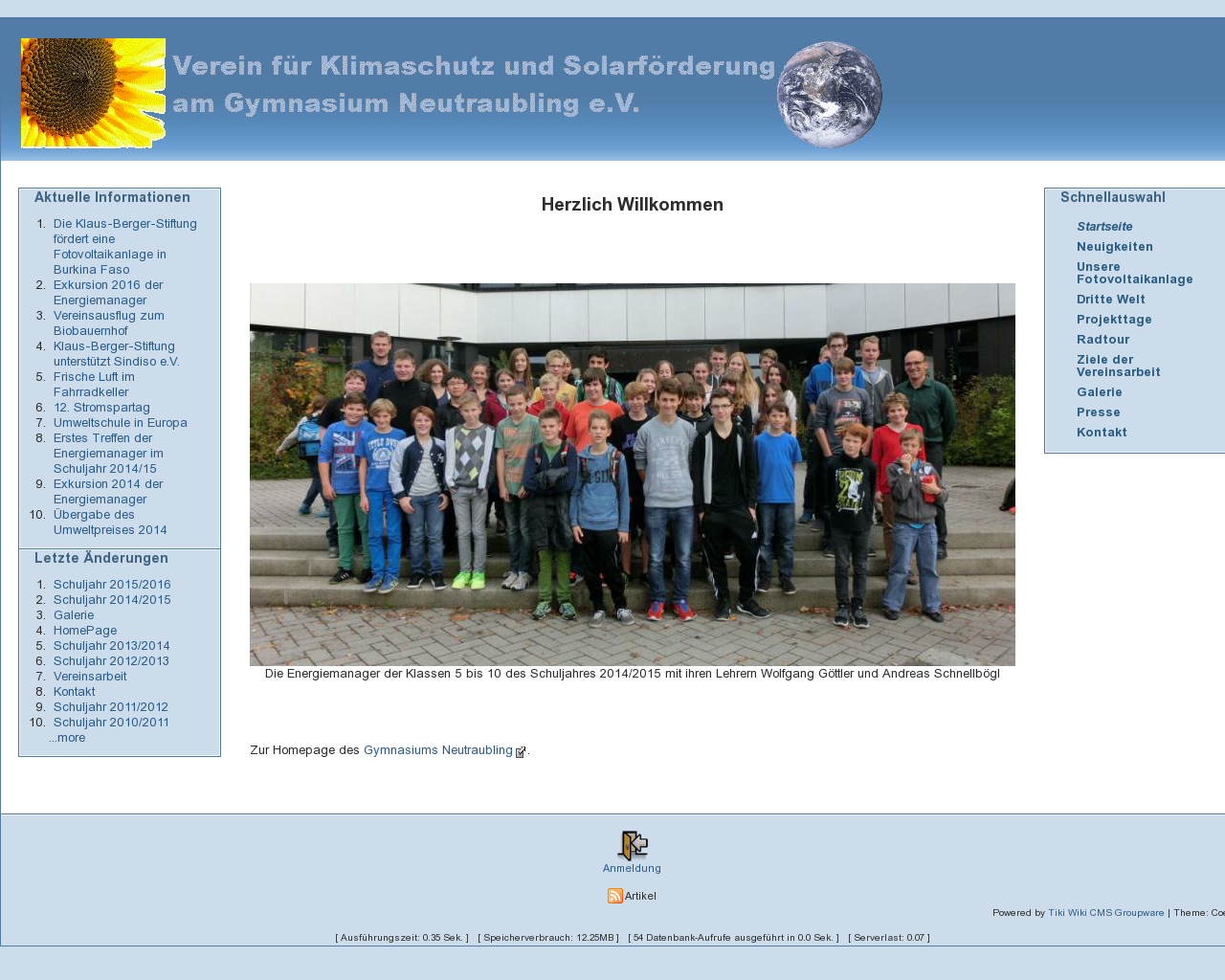 Bild Website klimaschutzverein-neutraubling.de in 1280x1024