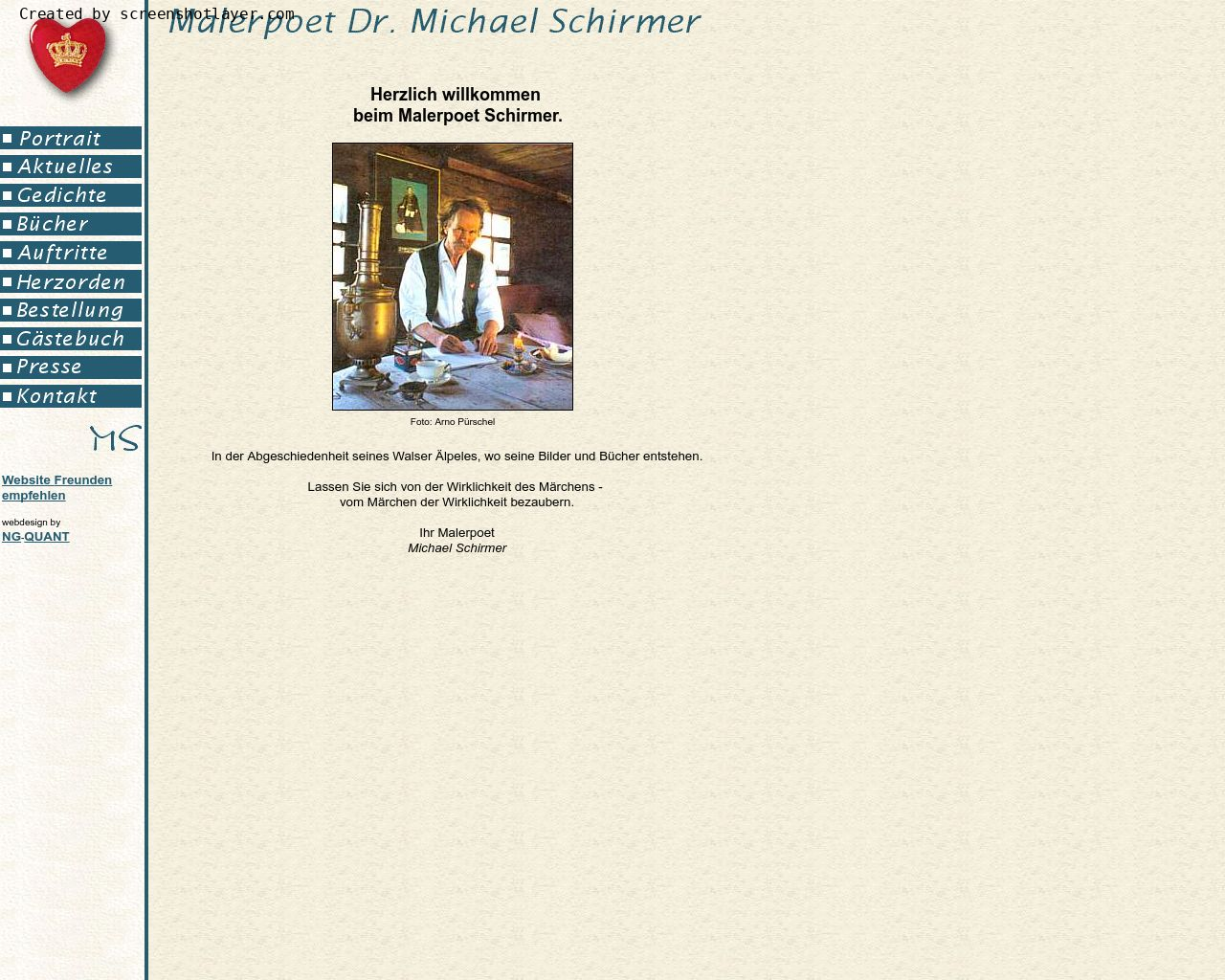 Bild Website malerpoet-schirmer.de in 1280x1024