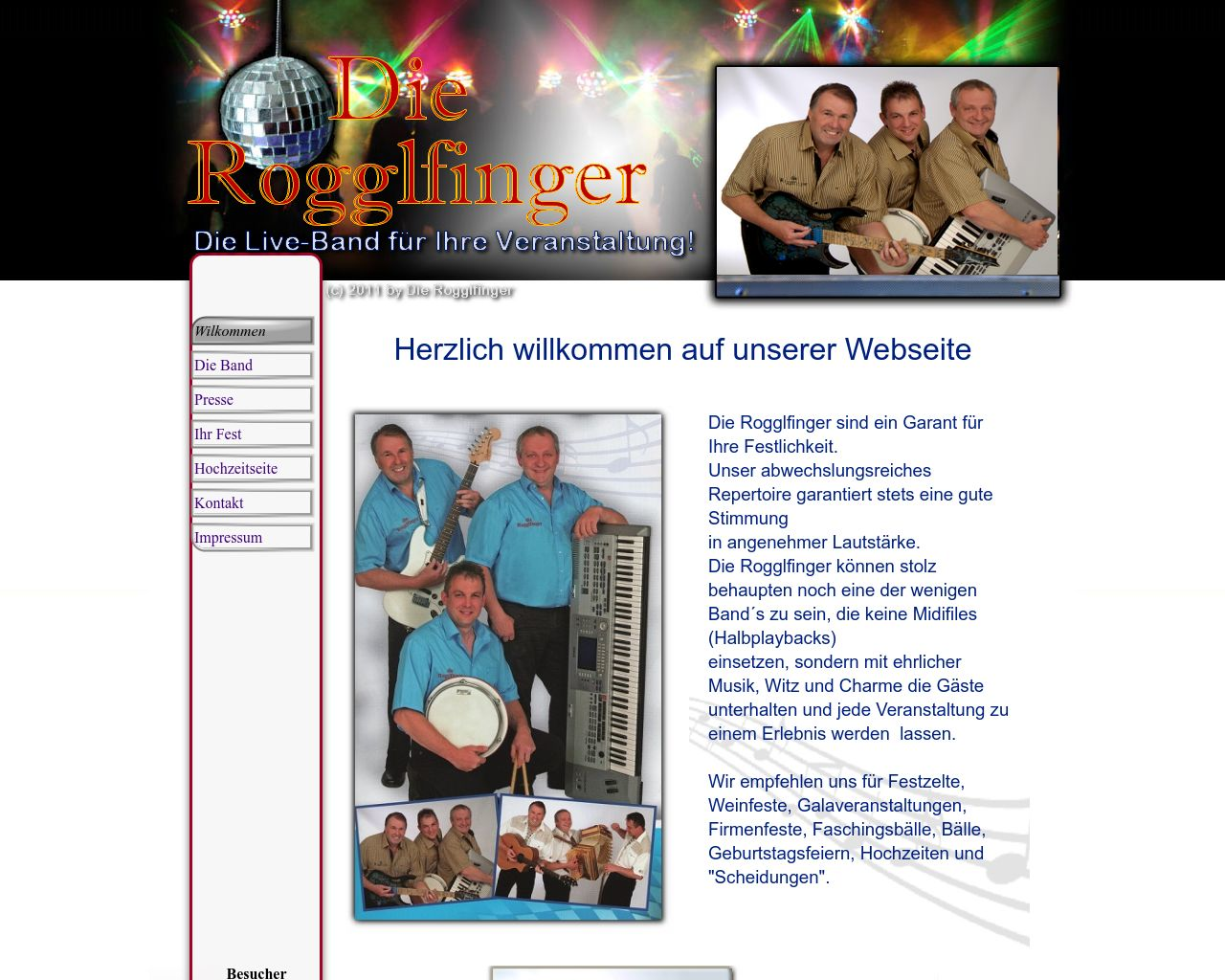 Bild Website rogglfinger-buam.de in 1280x1024